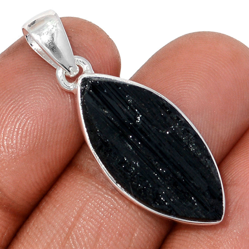 1.3" Black Tourmaline Rough Pendants - BTRP2030