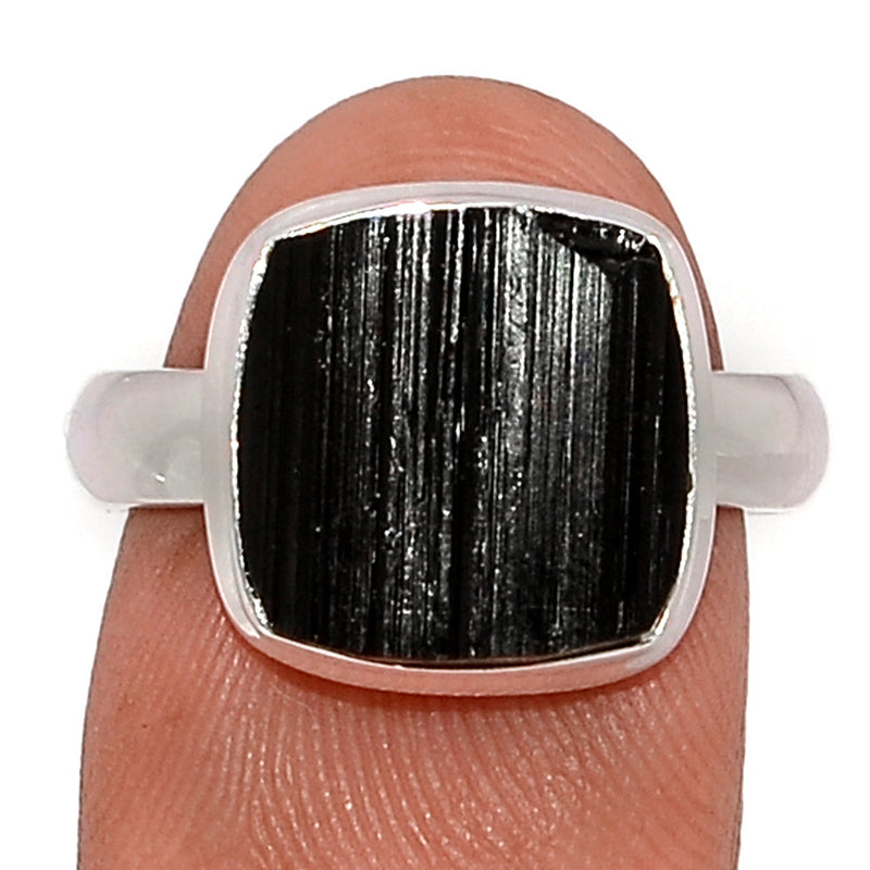 Black Tourmaline Rough Ring - BTRR1469