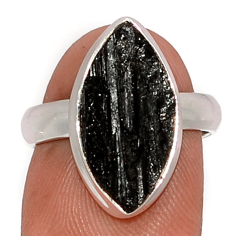 Black Tourmaline Rough Ring - BTRR1485