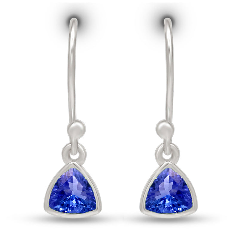 5*5 MM Trillion - Tanzanite Faceted Earrings - CB-E918TZF