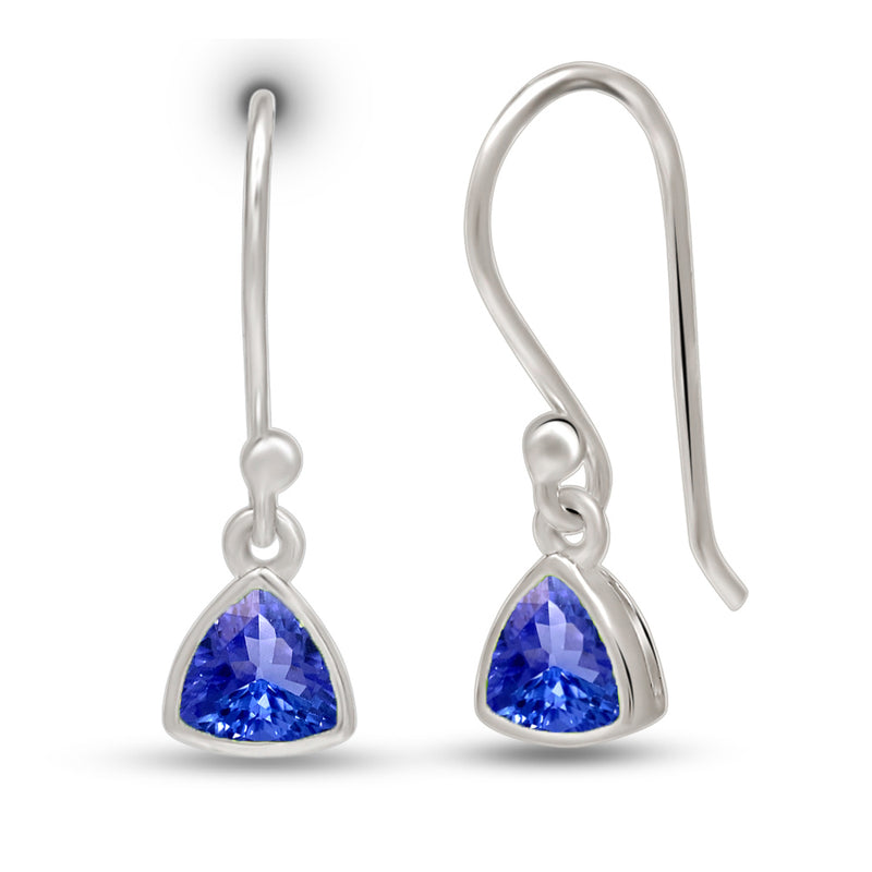 5*5 MM Trillion - Tanzanite Faceted Earrings - CB-E918TZF