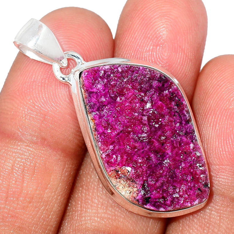 1.7" Cobalt Druzy Pendants - CBDP404