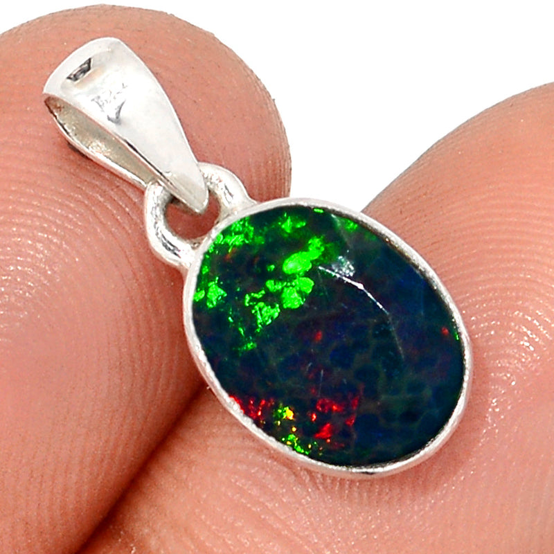 0.8" Chalama Black Opal Faceted Pendants - CBFP159