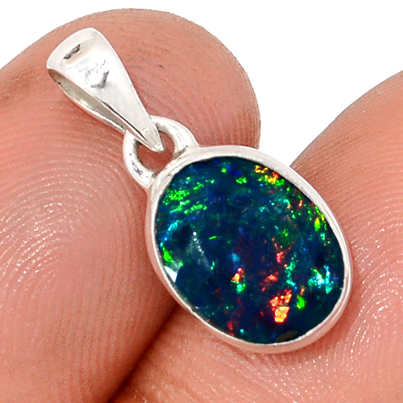 0.8" Chalama Black Opal Faceted Pendants - CBFP161