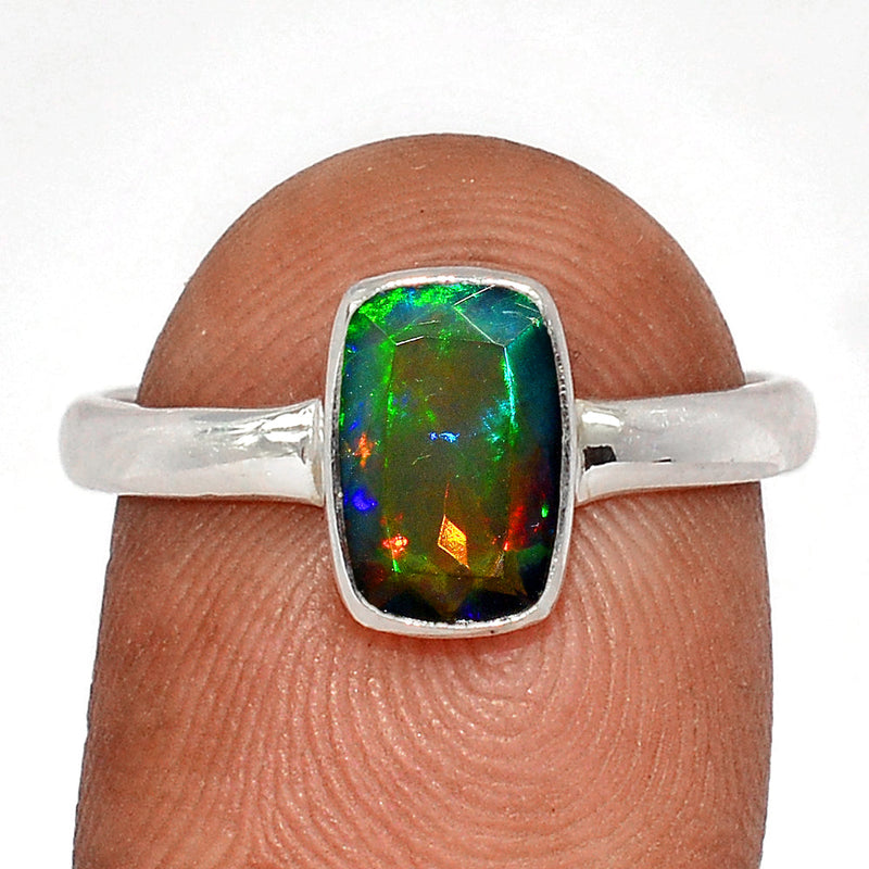 Chalama Black Opal Faceted Ring - CBFR198