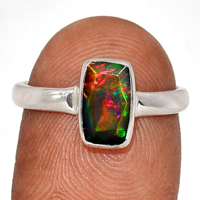 Chalama Black Opal Faceted Ring - CBFR202