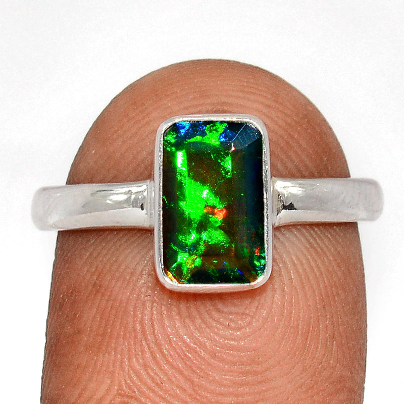 Chalama Black Opal Faceted Ring - CBFR208