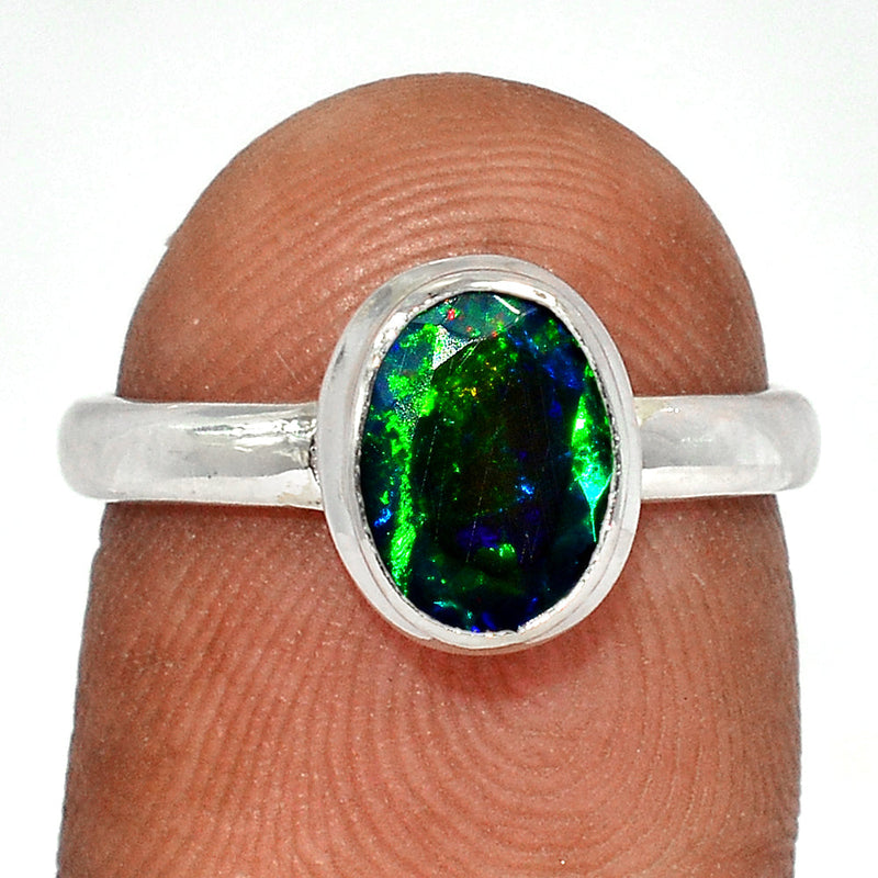 Chalama Black Opal Faceted Ring - CBFR217