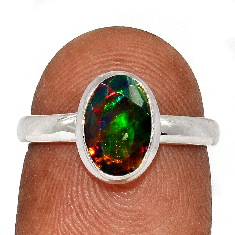 Chalama Black Opal Faceted Ring - CBFR220