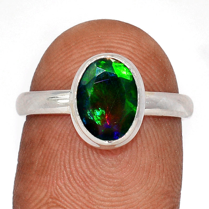 Chalama Black Opal Faceted Ring - CBFR224