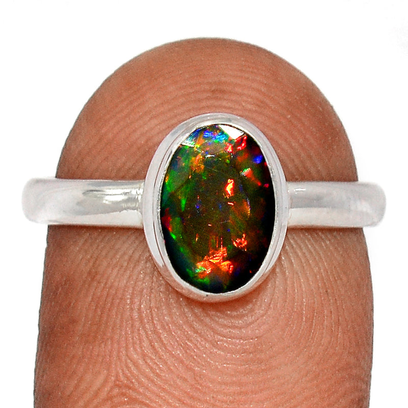 Chalama Black Opal Faceted Ring - CBFR228