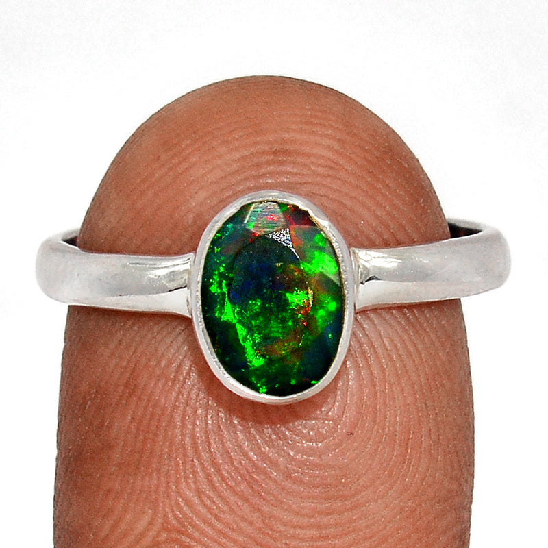 Chalama Black Opal Faceted Ring - CBFR229