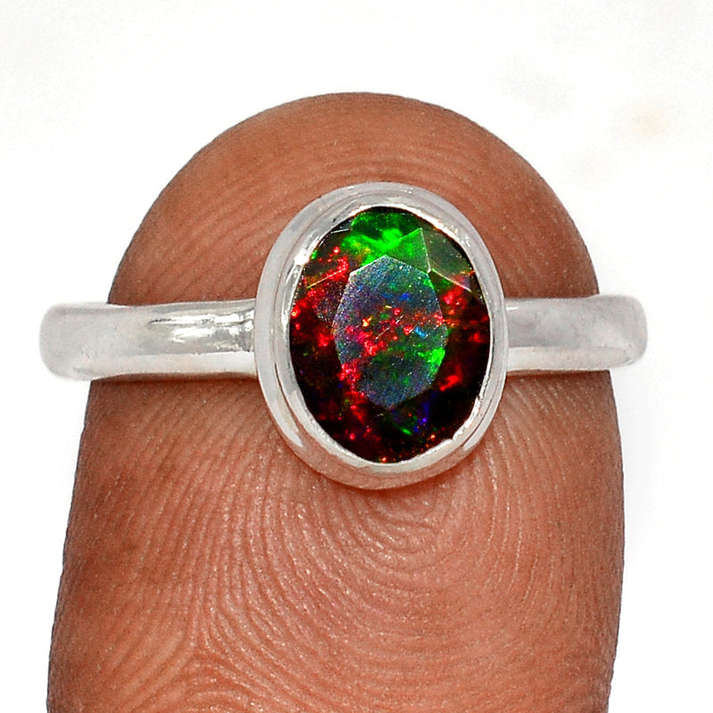 Chalama Black Opal Faceted Ring - CBFR230