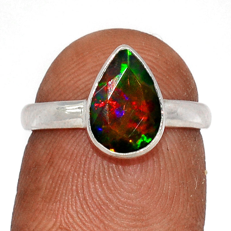 Chalama Black Opal Faceted Ring - CBFR231