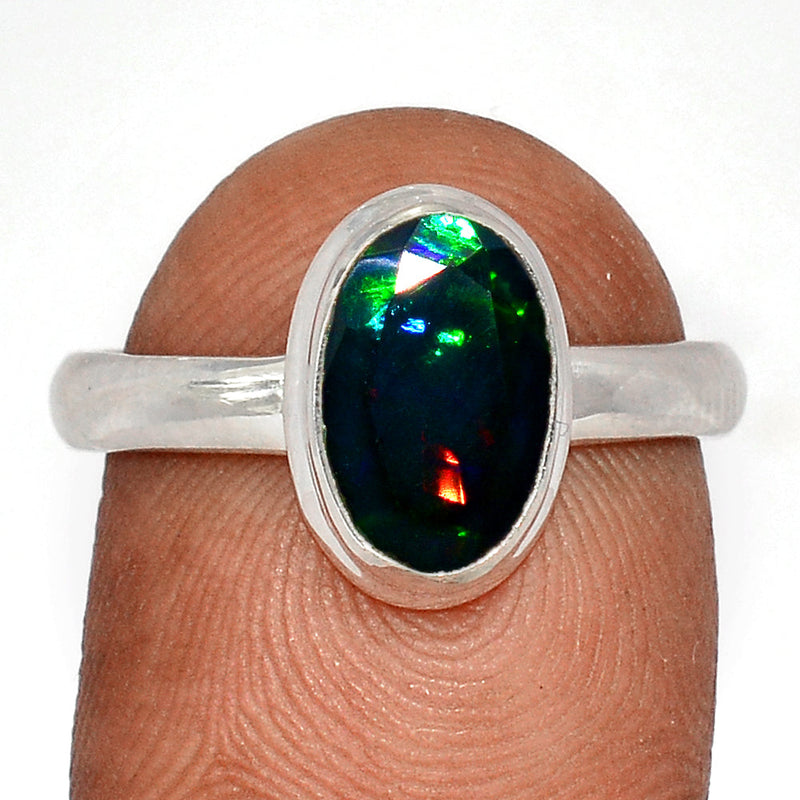 Chalama Black Opal Faceted Ring - CBFR232