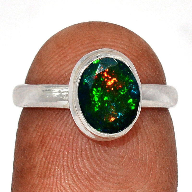 Chalama Black Opal Faceted Ring - CBFR234