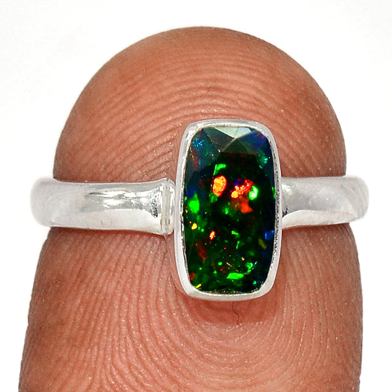 Chalama Black Opal Faceted Ring - CBFR237