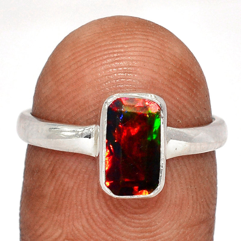 Chalama Black Opal Faceted Ring - CBFR238