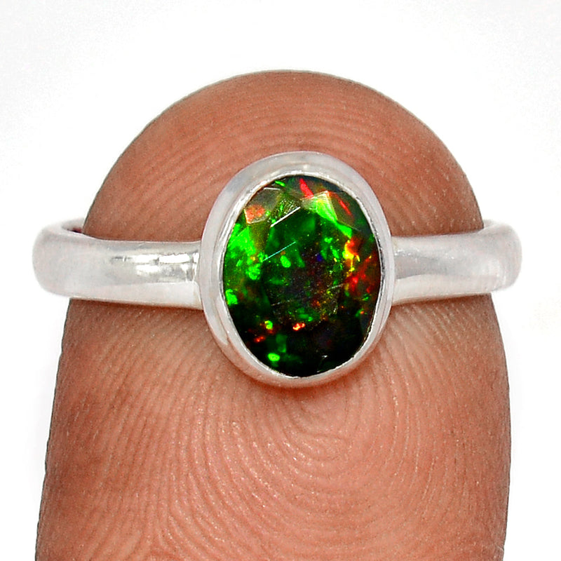 Chalama Black Opal Faceted Ring - CBFR242