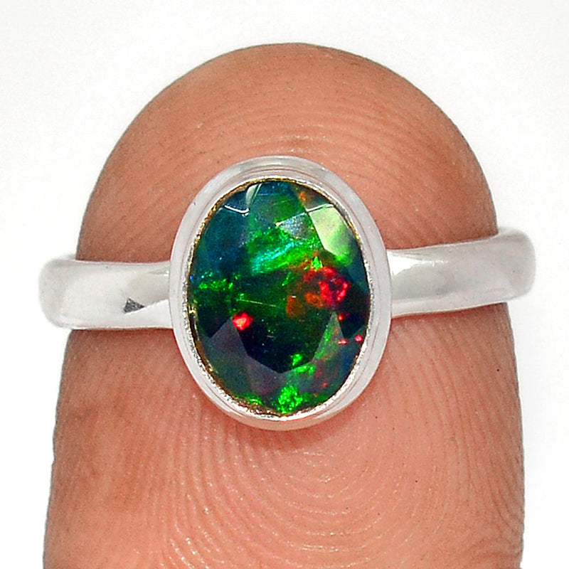 Chalama Black Opal Faceted Ring - CBFR278