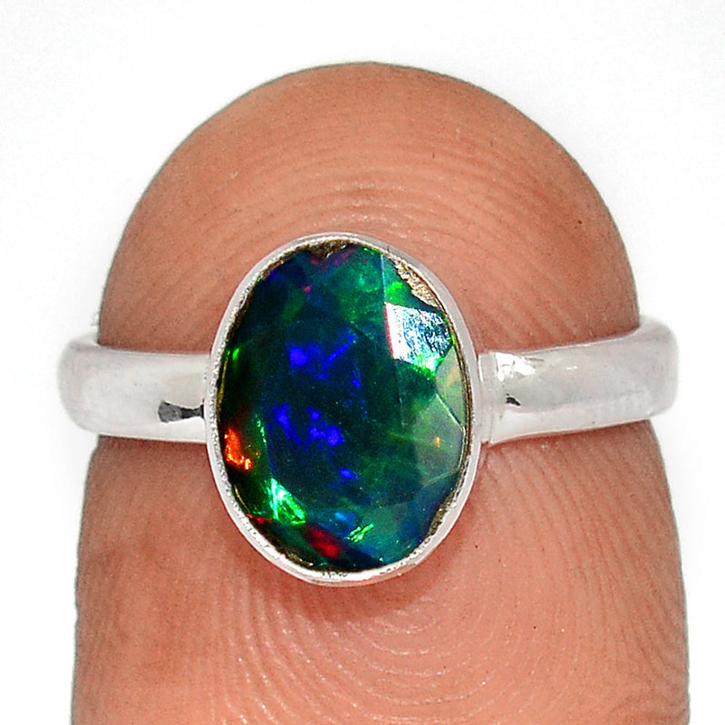 Chalama Black Opal Faceted Ring - CBFR281