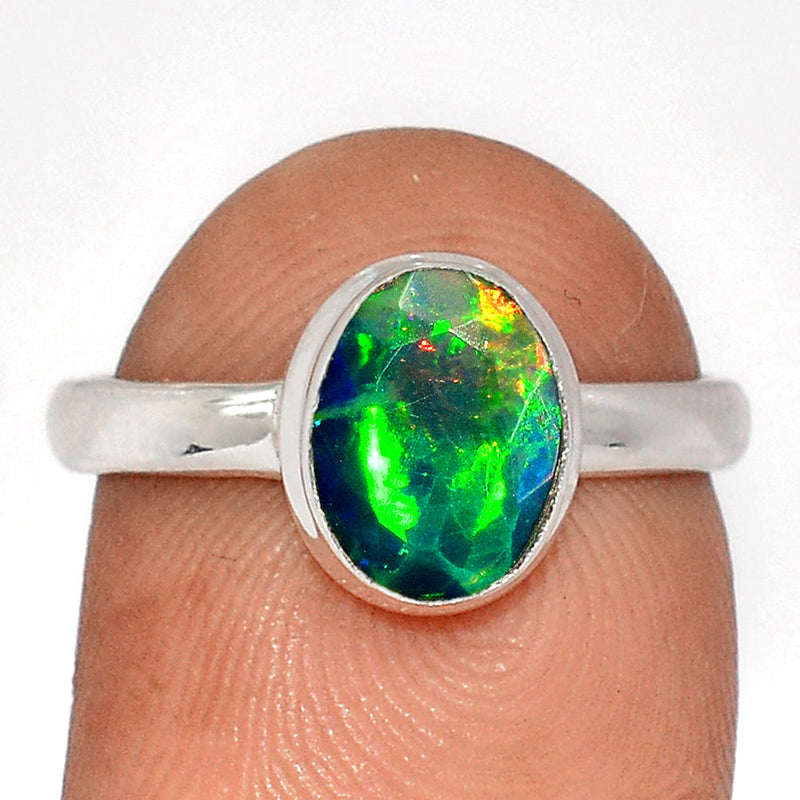 Chalama Black Opal Faceted Ring - CBFR286