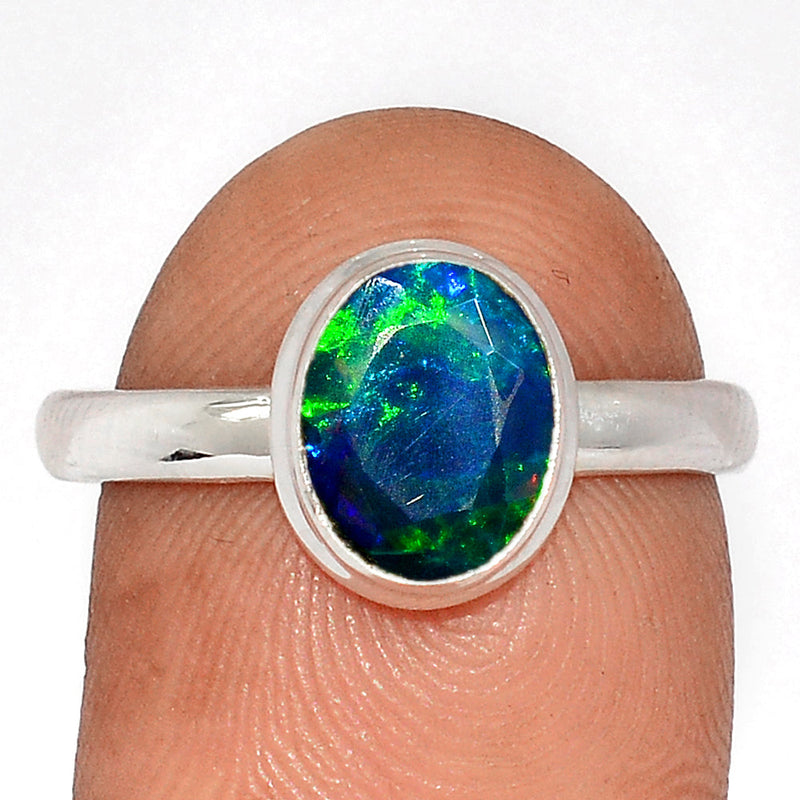 Chalama Black Opal Faceted Ring - CBFR287