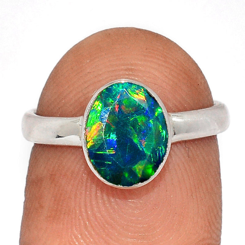 Chalama Black Opal Faceted Ring - CBFR291