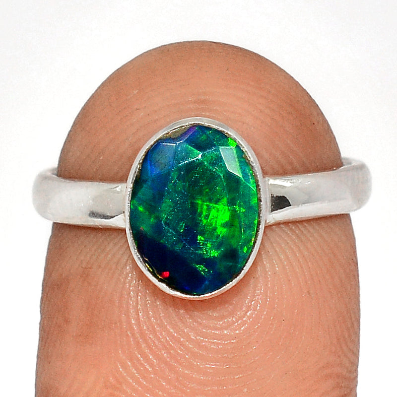 Chalama Black Opal Faceted Ring - CBFR292