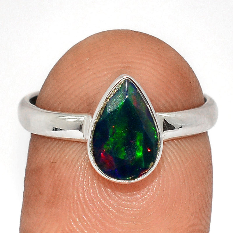 Chalama Black Opal Faceted Ring - CBFR293