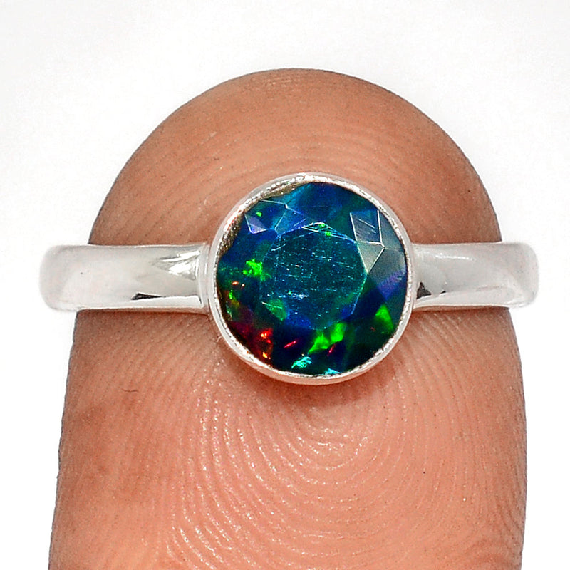 Chalama Black Opal Faceted Ring - CBFR294