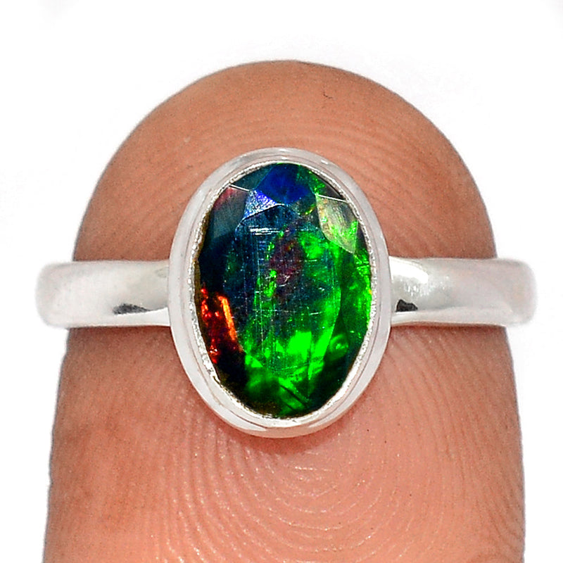 Chalama Black Opal Faceted Ring - CBFR295