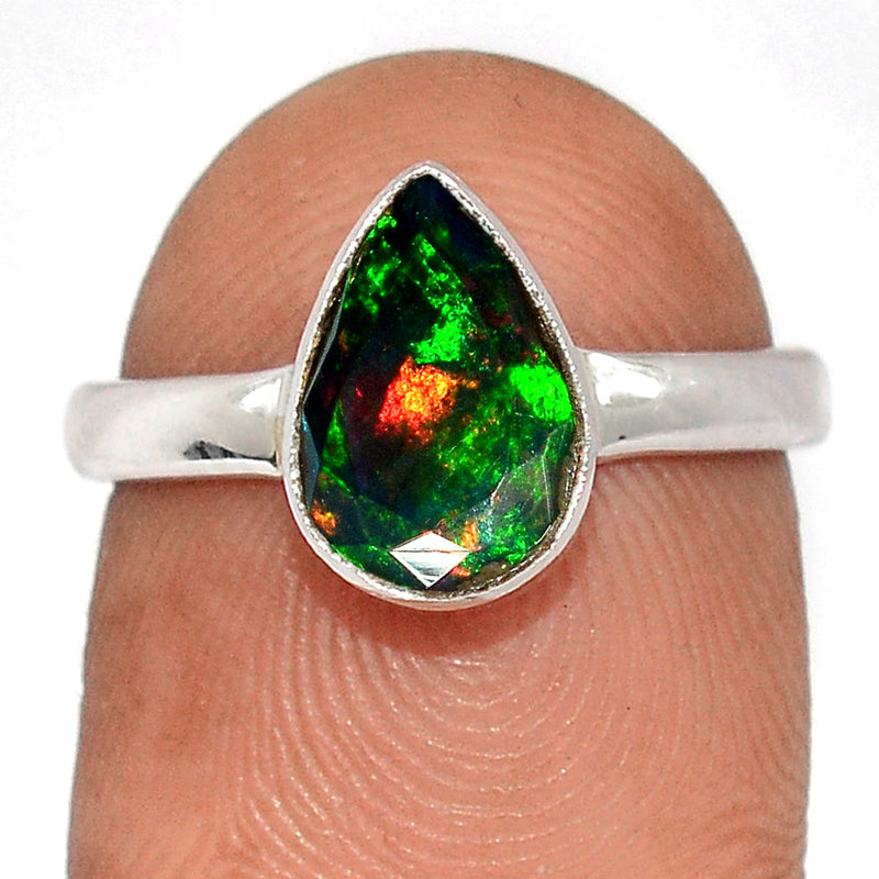 Chalama Black Opal Faceted Ring - CBFR296