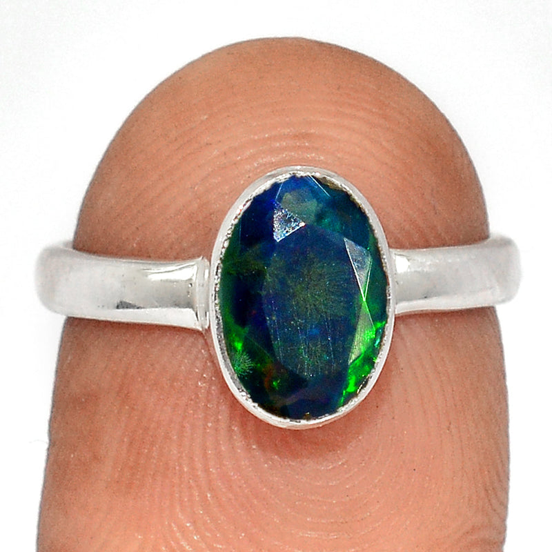 Chalama Black Opal Faceted Ring - CBFR297