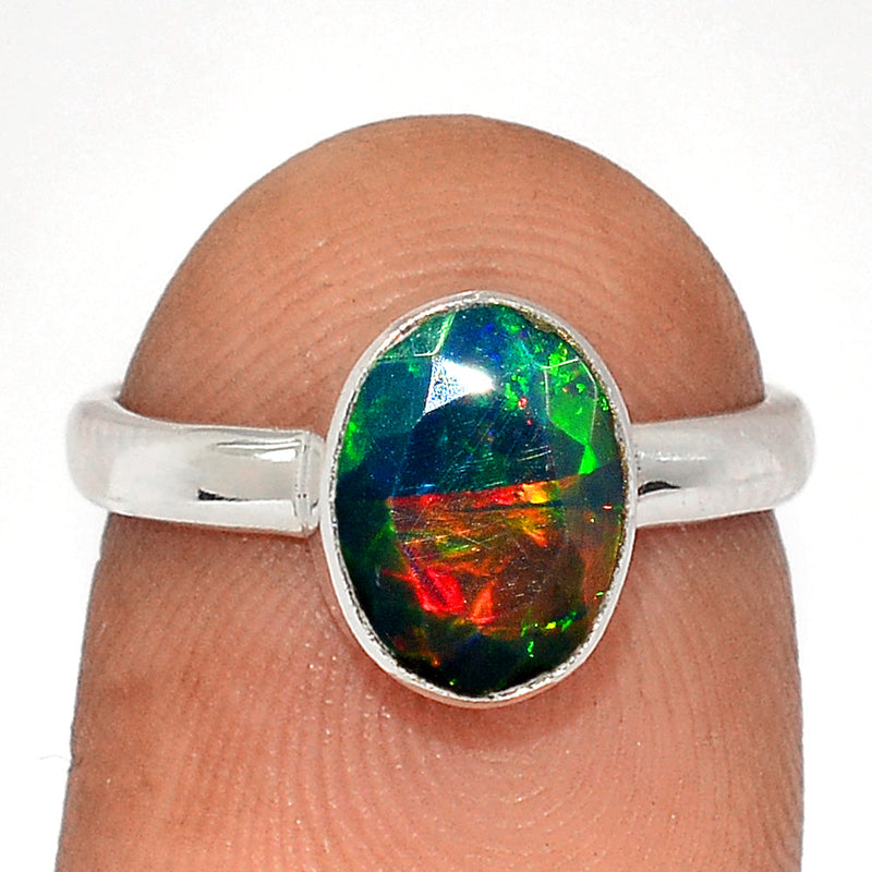 Chalama Black Opal Faceted Ring - CBFR298