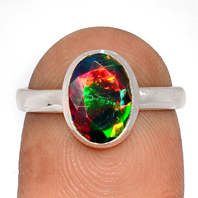 Chalama Black Opal Faceted Ring - CBFR302