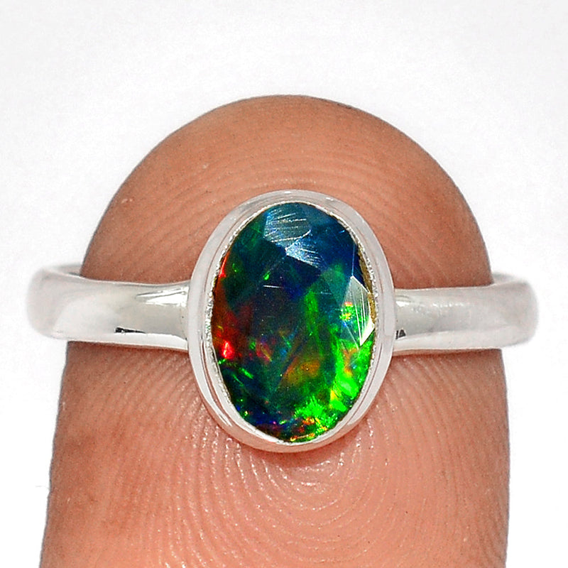 Chalama Black Opal Faceted Ring - CBFR304