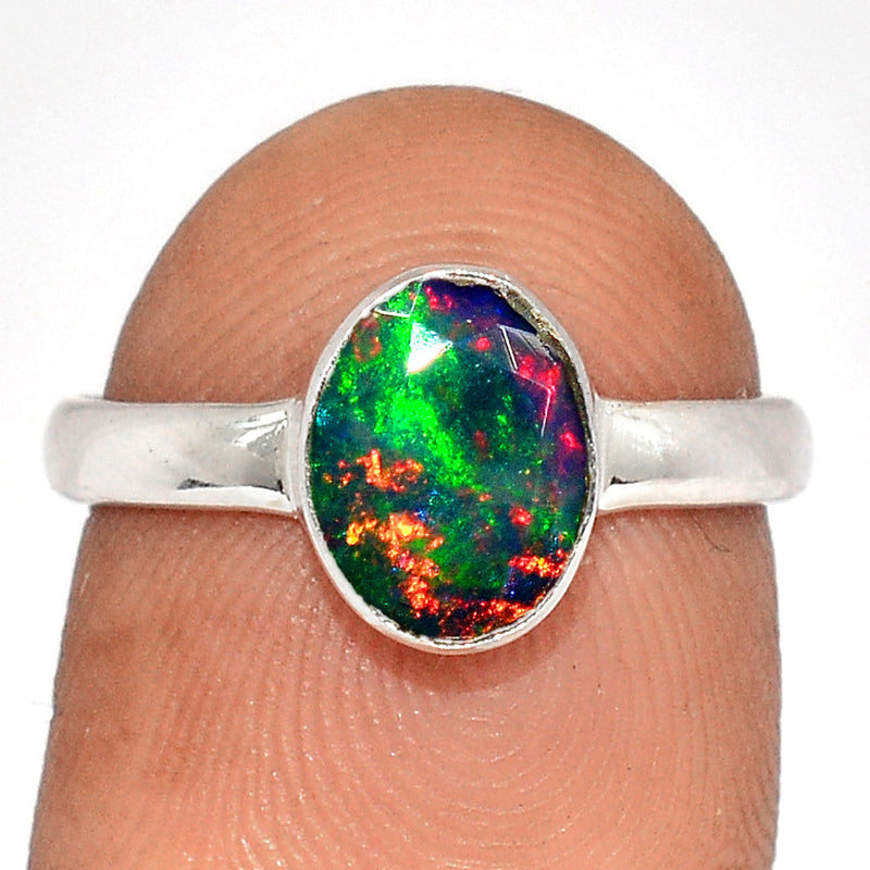 Chalama Black Opal Faceted Ring - CBFR305