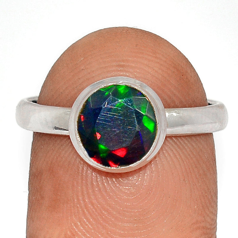 Chalama Black Opal Faceted Ring - CBFR306