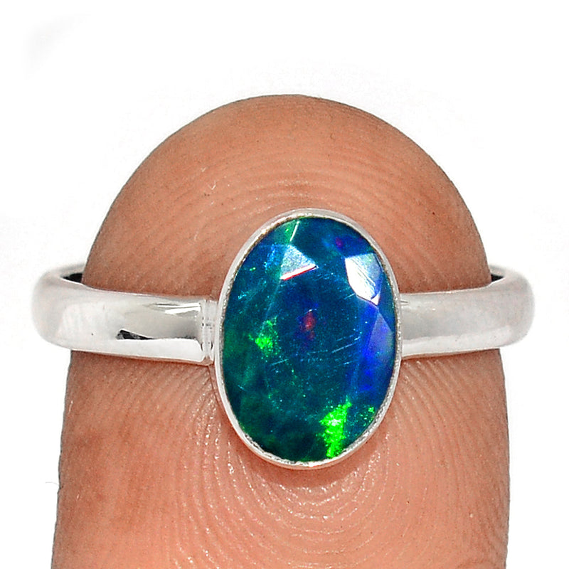 Chalama Black Opal Faceted Ring - CBFR307