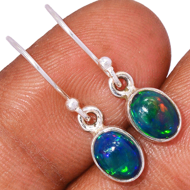 1" Chalama Black Opal Earrings - CBOE11