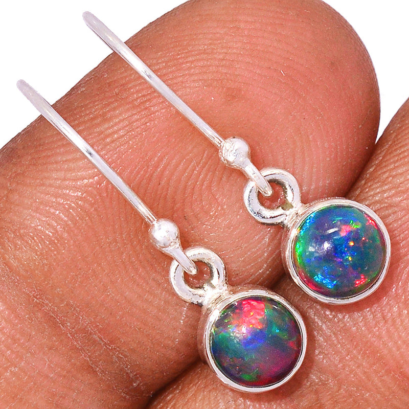 1" Chalama Black Opal Earrings - CBOE15