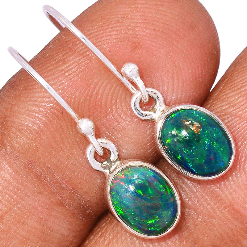 1.1" Chalama Black Opal Earrings - CBOE19