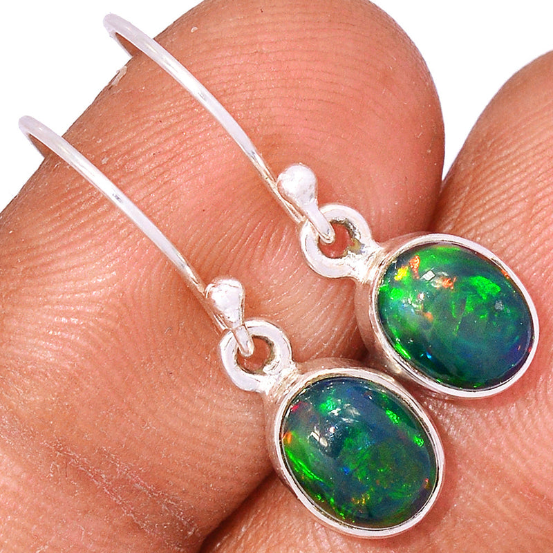 1.1" Chalama Black Opal Earrings - CBOE2