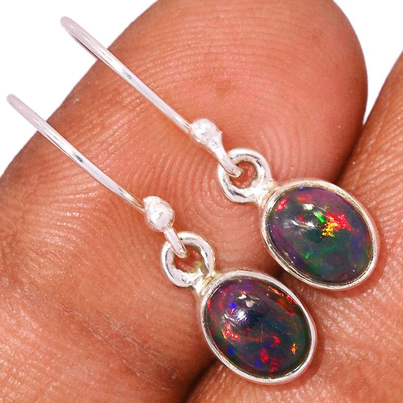 1" Chalama Black Opal Earrings - CBOE36