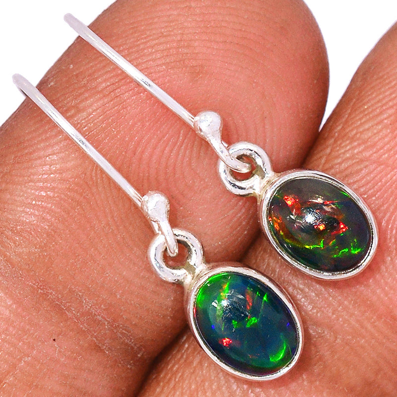 1" Chalama Black Opal Earrings - CBOE37