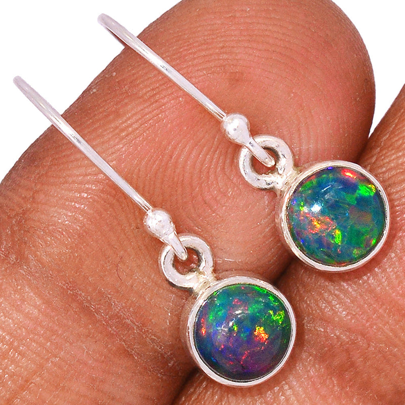 1" Chalama Black Opal Earrings - CBOE40