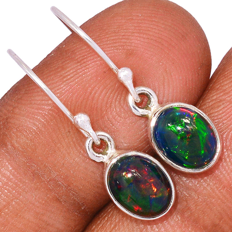 1.1" Chalama Black Opal Earrings - CBOE41