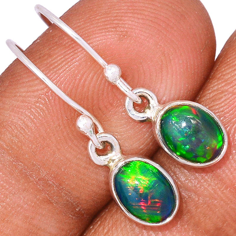 1.1" Chalama Black Opal Earrings - CBOE42