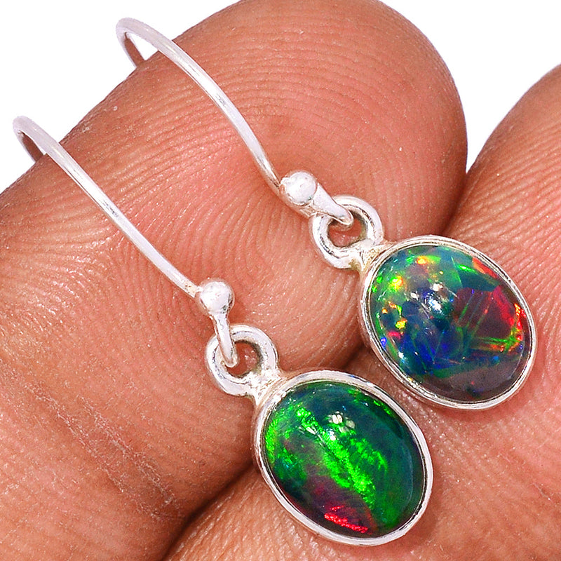 1.1" Chalama Black Opal Earrings - CBOE44